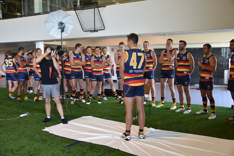 Adelaide 2016 - Team Photo Day Tough crowd for Jake Kelly